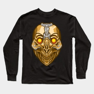 POOPED SKULL ROBO Long Sleeve T-Shirt